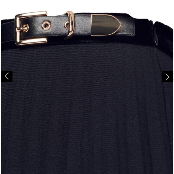 Sandro Velna Velvet-Detail Pleated Skirt XS 0/XS - Picture 13 of 16